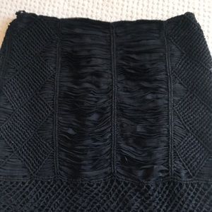 bebe Skirts - NWOT Bebe crochet and fringe black skirt bebe Skirts - NWOT Bebe crochet and fringe black skirt